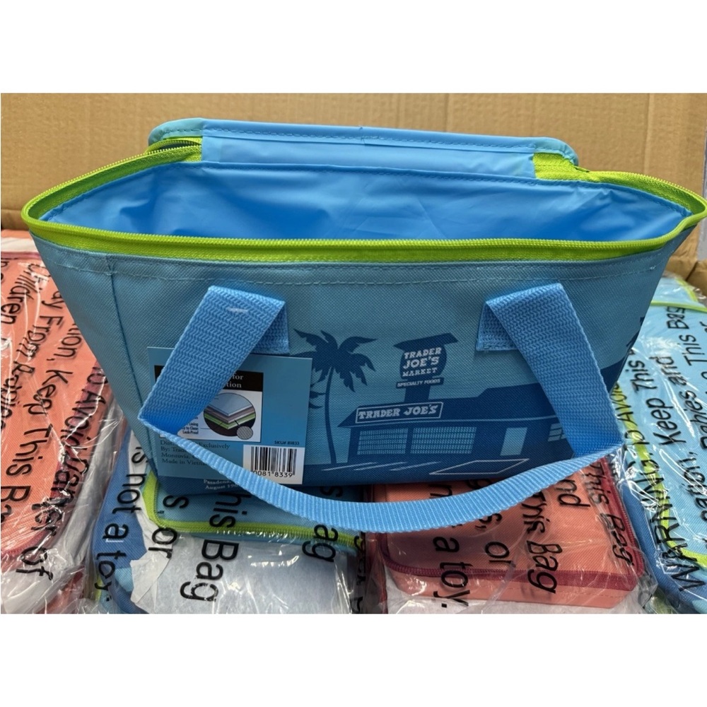 Trader Joe's Viral mini Insulated Tote Bag Blue